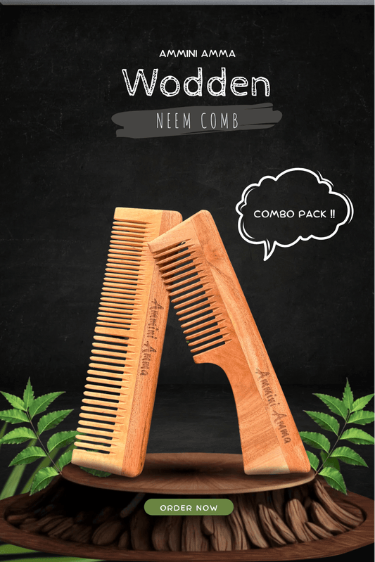 Neem Wooden Comb 2/pcs Combo